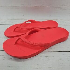 Archies Arch Support Flip Flops Womens 12 Mens 11 Coral Pink Orthotic Sandal